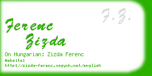 ferenc zizda business card